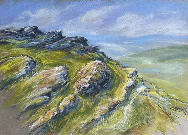 RK71  Dartmoor by Ruth Kirkby, 24 x 32 cm Pastels