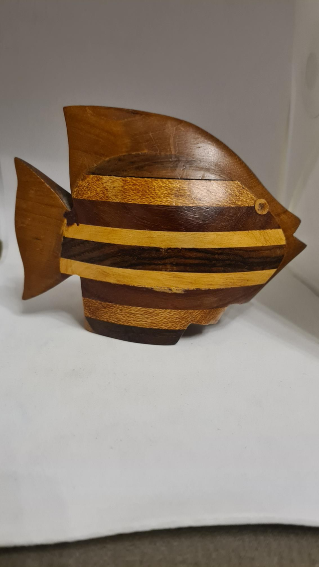 Lovely mid century wood fish