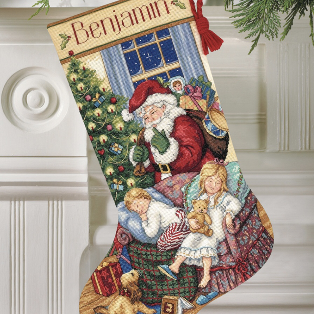 Counted Cross Stitch Kit: Stocking: Sweet Dreams