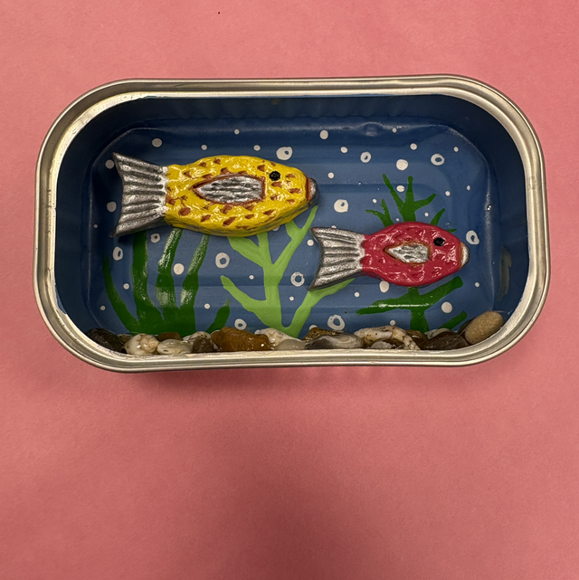 Fish tin boterbloem studio