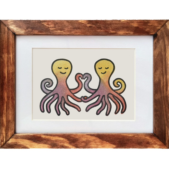 Stempeldruck "Octo-Love" 13x18cm