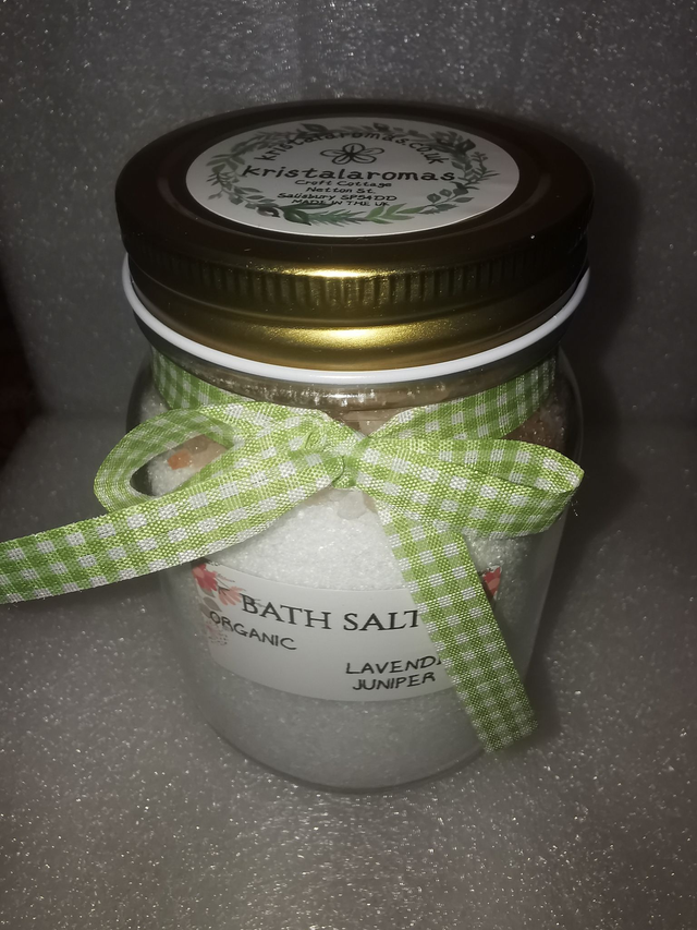 Bath Salts with Organic Lavender &amp; Juniper  500g