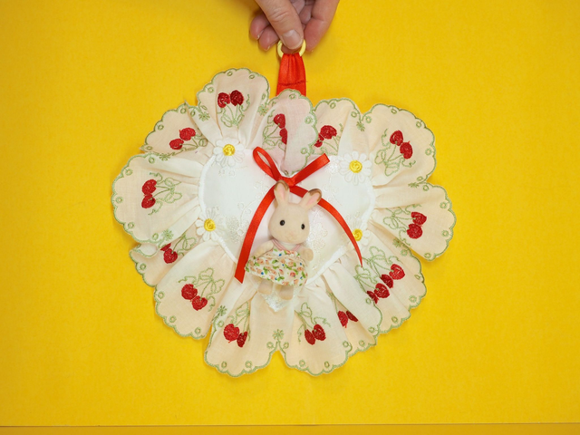 Rabbit Sylvanian Family Cherry Heart Bag Charm