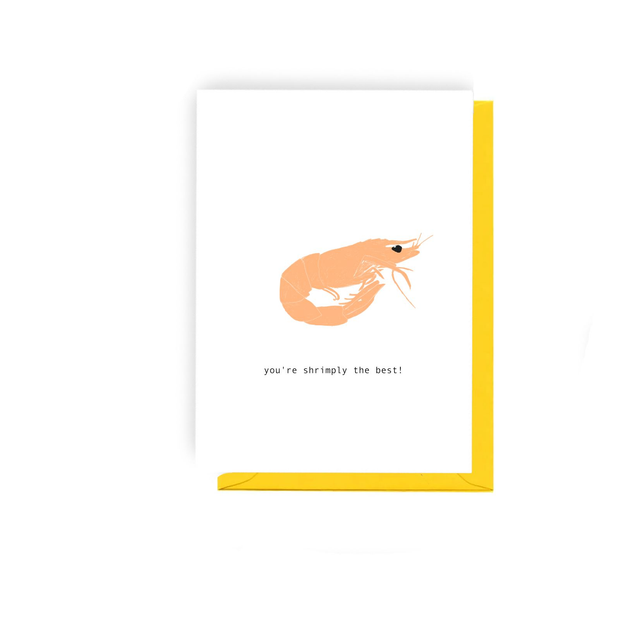 Shrimply the Best - Illustrated Love Card  