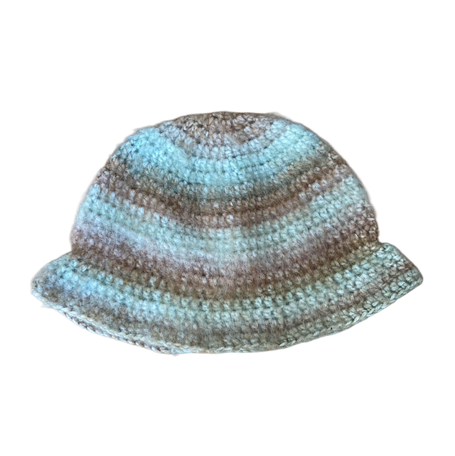 Bob fluffy réversible marron vert 