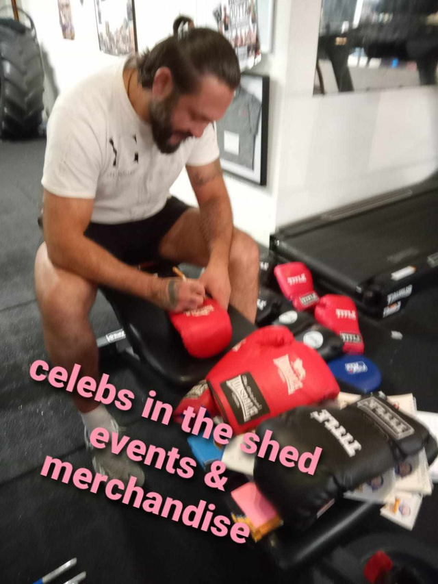 Kevin 'Green Machine' Greenwood Signed Red Boxing Glove Left Or Right At Our Private In-Person Signing On 10th June 2024