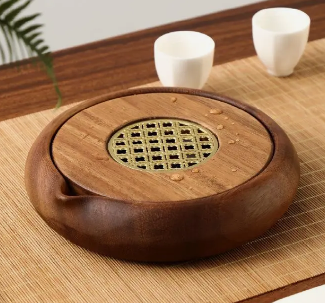 Walnut wood teapot stand【胡桃木壶承】