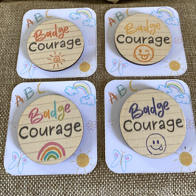 Badge courage rentrée scolaire 