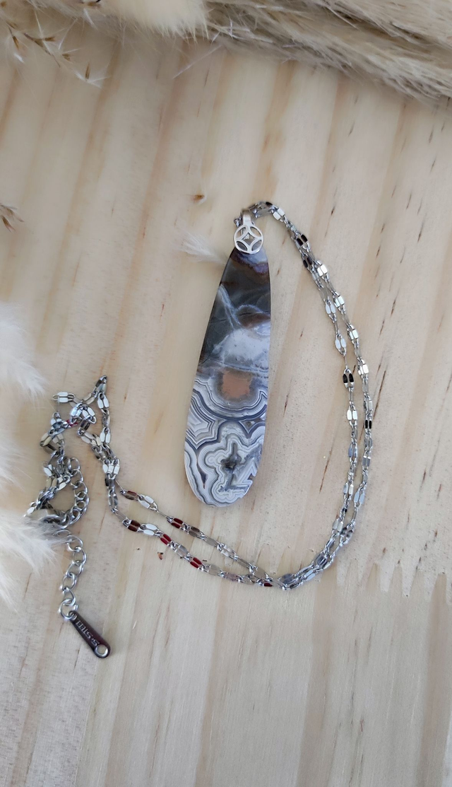 Pendentif Agate "Crazy lace"