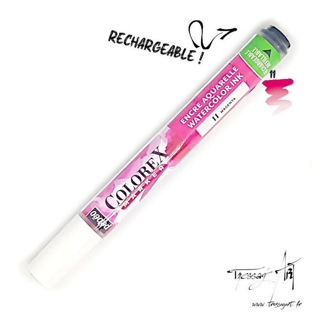 PEBEO - MARQUEUR AQUARELLE COLOREX - ROUGE MAGENTA - PB010011