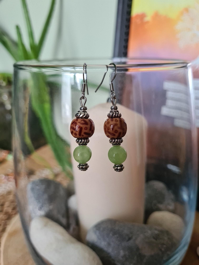 Boucles D'oreilles Calcite verte
