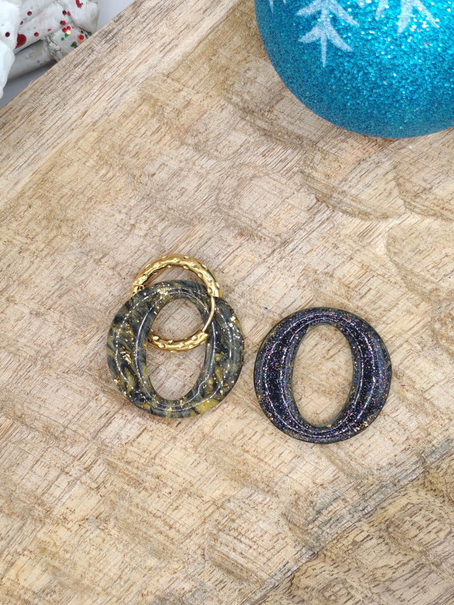 Choupettes Georgia réversibles noir et dorées 