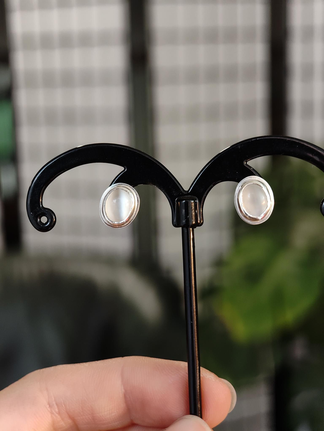 Boucles d'oreilles | argent, pierre de lune