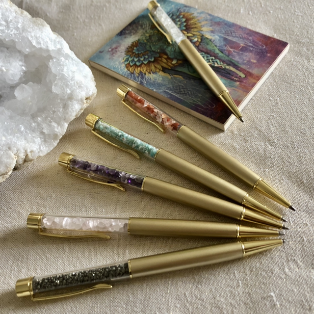 Stylo énergétique doré 