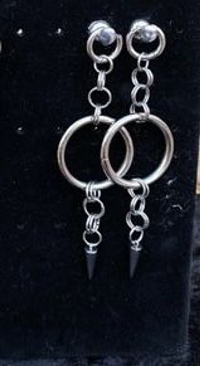 1616014  Ohrringe Edelstahl gross (stainless steel)