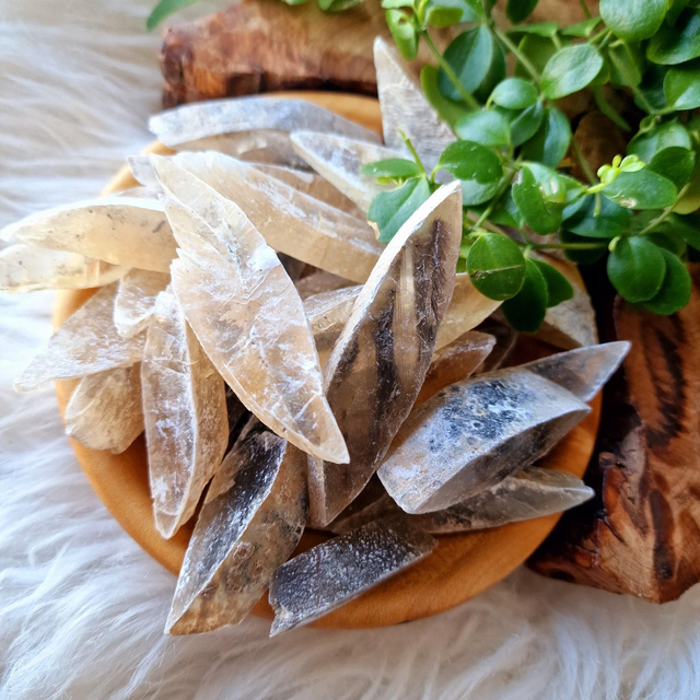 Selenite Leaf Part Raw 