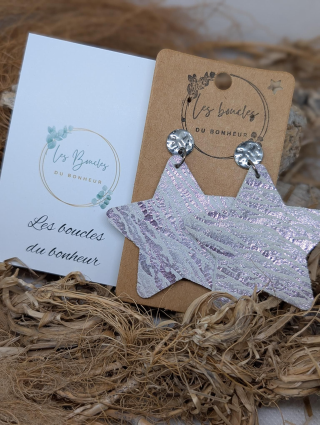 Boucles d&#039;oreilles parme Star s131 luxe