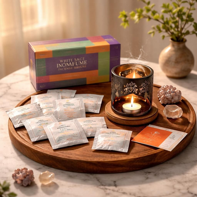 "Sauge" - Kit diffuseur à charbon naturel - Aromafume