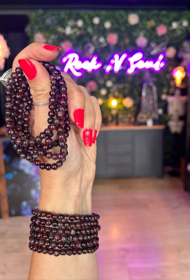 Garnet 6mm Bracelet