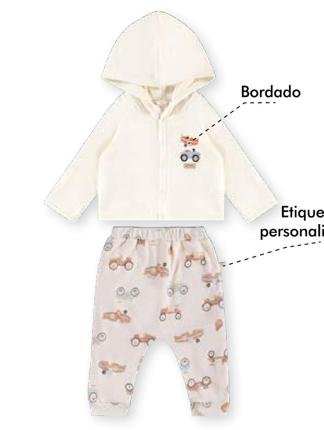 Conj. Cardigã e calça em suedine forro em soft