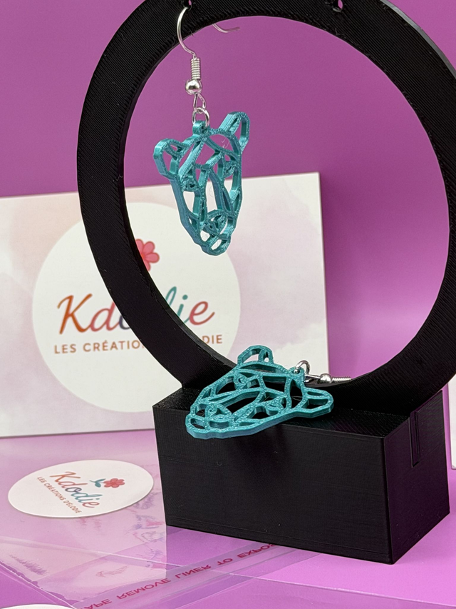 Boucles d'oreilles Guepard - Attaches Inox