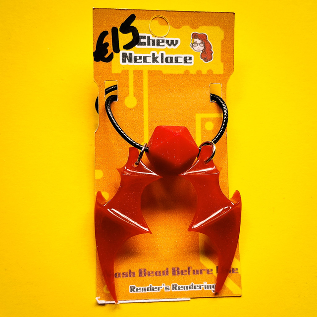 Bat Wing - Random Colour - Chew Necklace  [NL-STM-BAT-RAN]