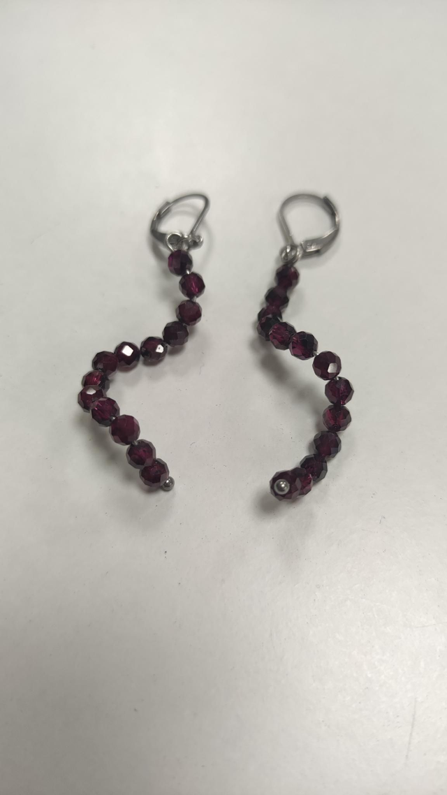 Boucles d'oreilles grenats 