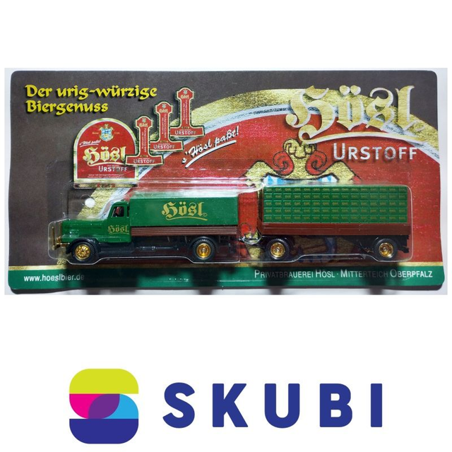 Reklamní kamion s vlečkou - Hösl - model 1:87 H0