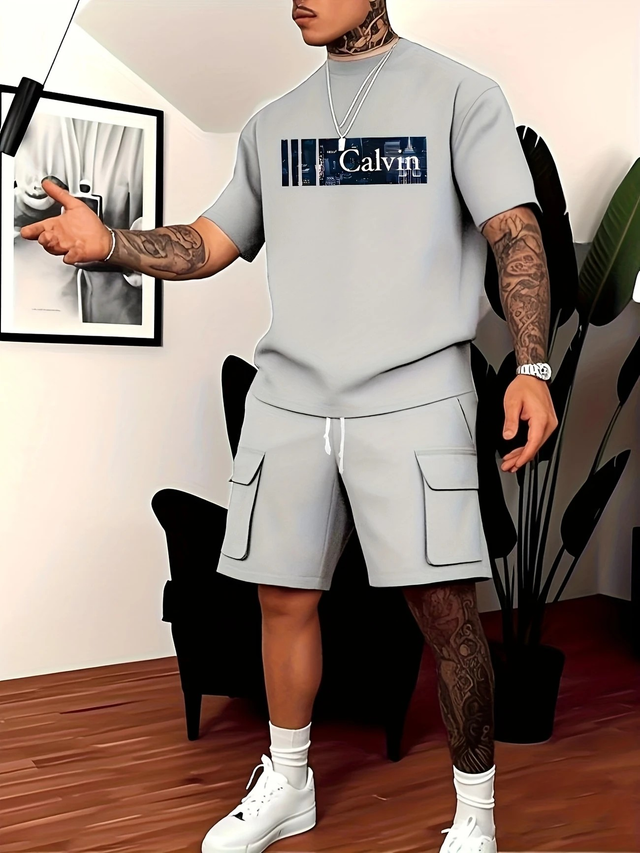 Men's Clothing Casual Sports Two-Piece Set