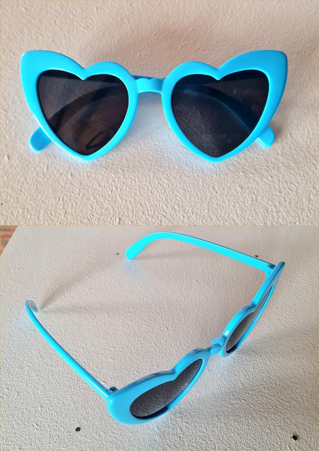 Lunettes de soleil "coeur" (coloris à choix)
