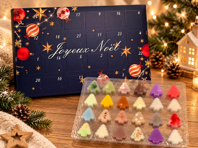 Calendrier de l'avent Noël 2026 - Bleu foncé