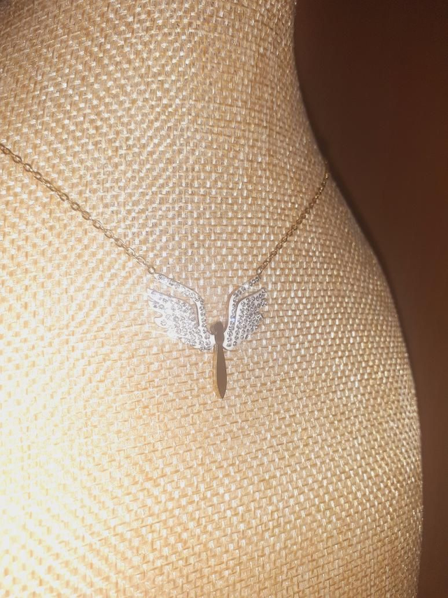 Collier Angel strass