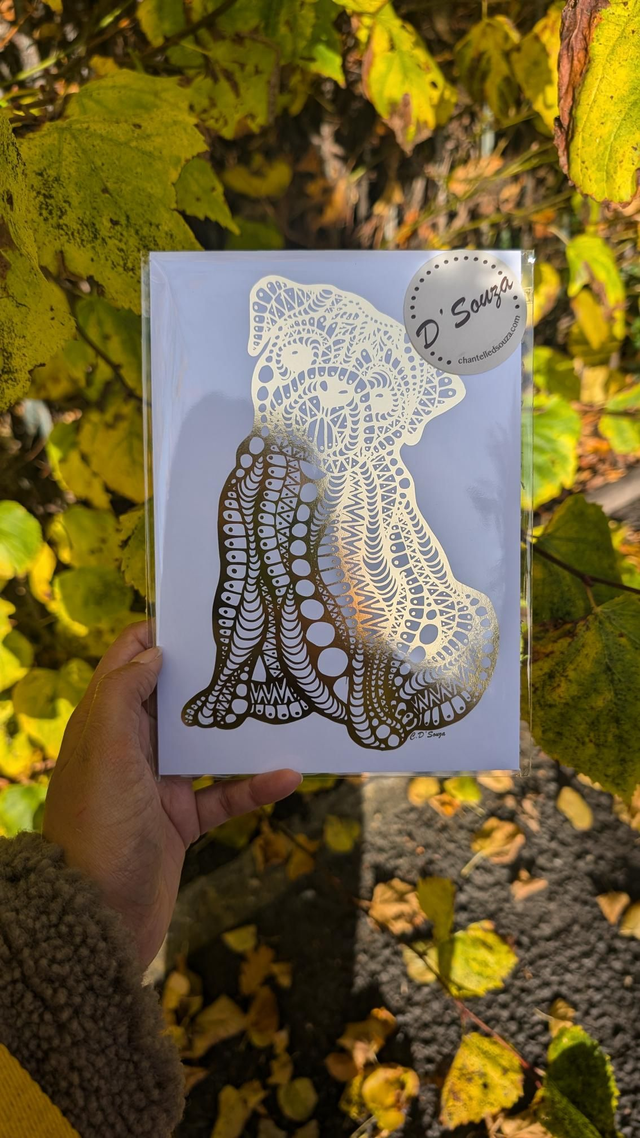 Pug Foil Print