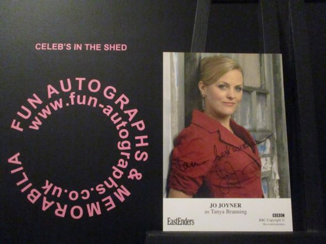 Jo Joyner (Tanya Branning) Authentic Autographed EastEnders 6x4 Cast Card (Personalised To Ian)