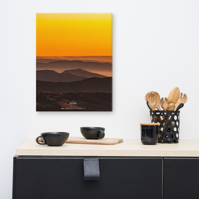 Canvas sunset landscape mountain
