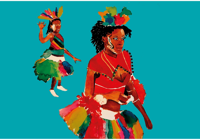 A - Carte Danseuses carnaval