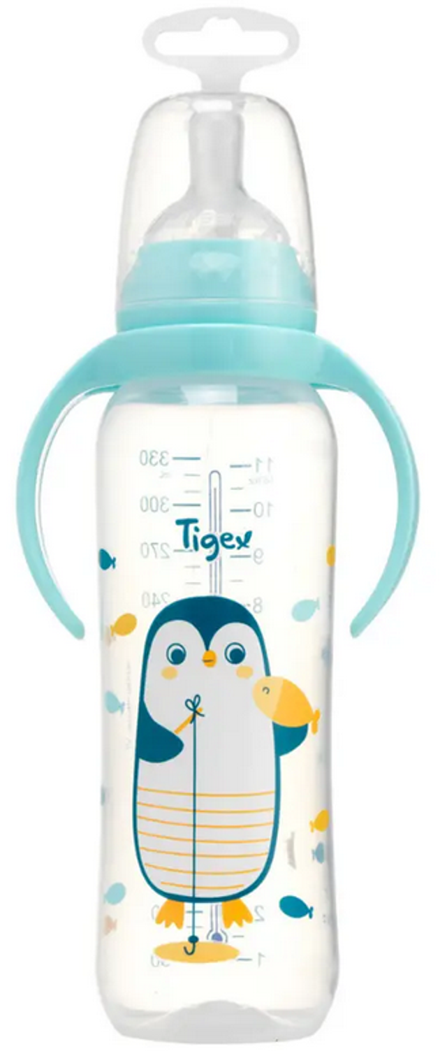 Biberon Air Control 330ml à poignées +6m - TIGEX
