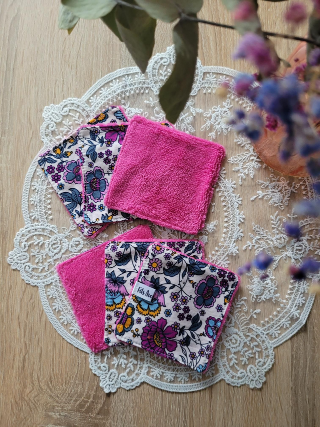 Lingettes Fleurs Vintages / rose