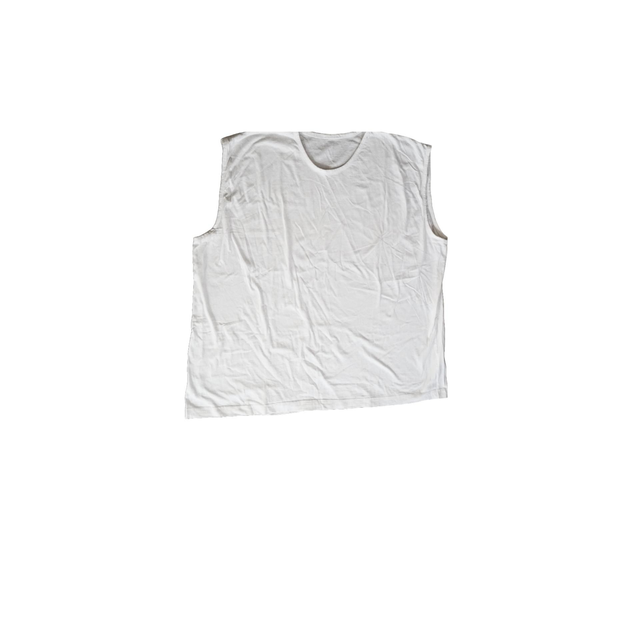 white tank "t4t" (white on white) size XXL
