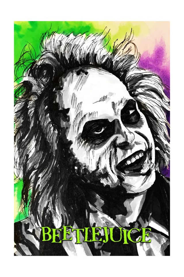 Beetlejuice 80s Movies Art Print