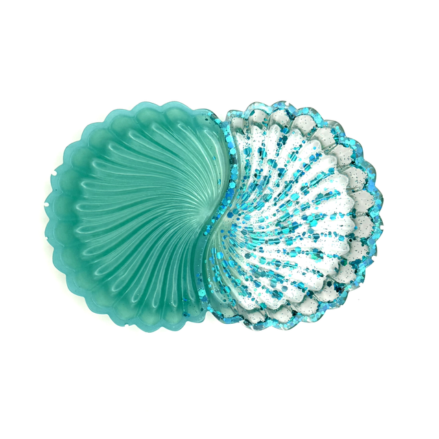 Double vide poche ondulations vert turquoise avec défauts