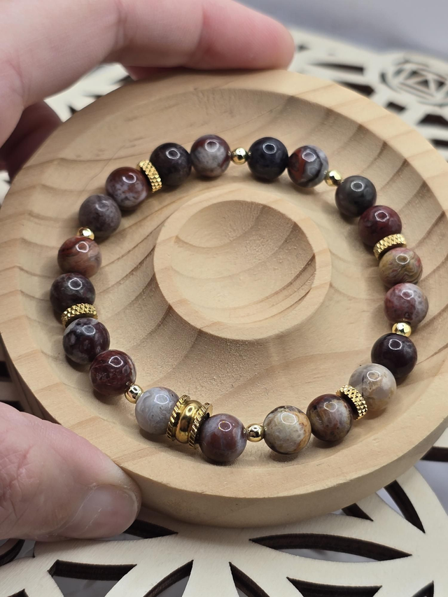 Bracelet Agate Crazy Lace 0,8 cm