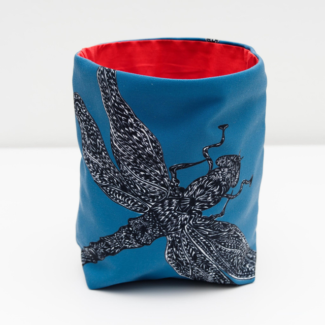 Dragonfly assorted fabric storage baskets