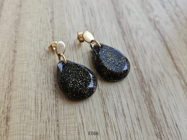 Black & Gold Jewel (E066)