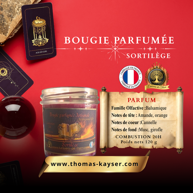 Bougie parfumée artisanale – Sortilège 120 G