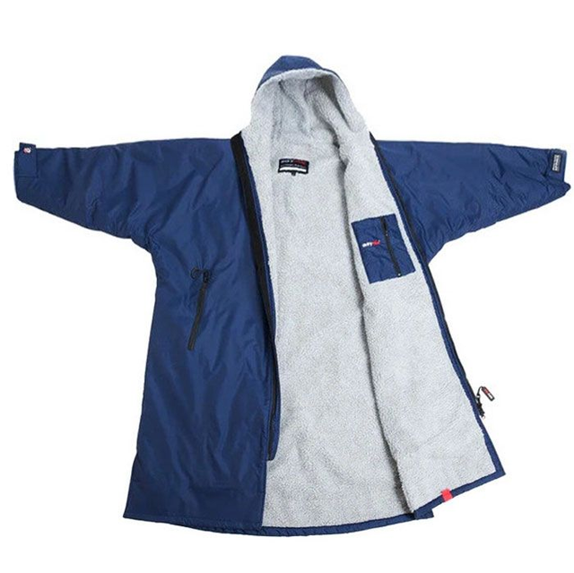 Dryrobe Navy Blue Grey - Long Sleeve Changing Robe