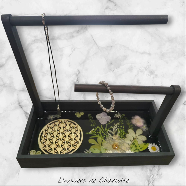 Porte bijoux "Céleste" fleur de vie