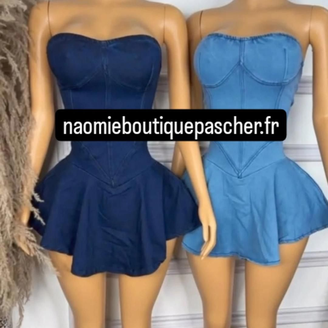 Robe bustier jeans METTEZ VOS SEINS EN VALEURS