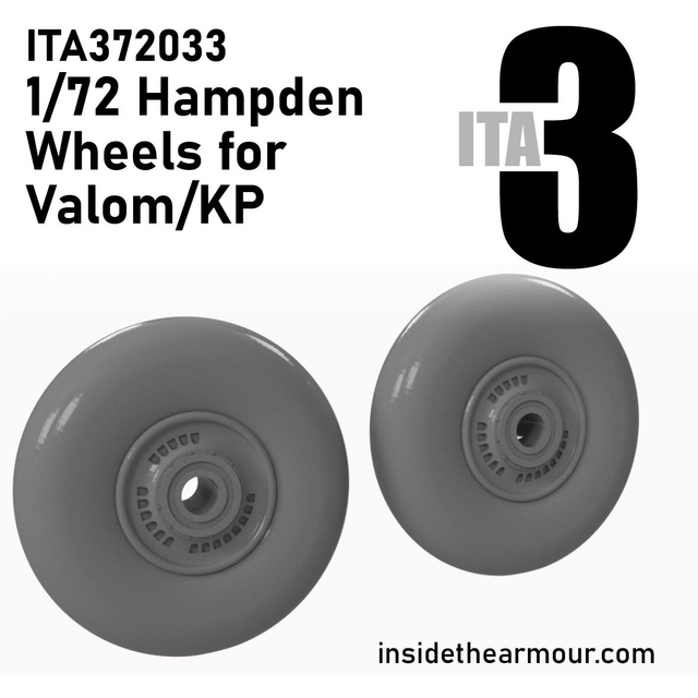 ITA3 - ITA372033 1/72 Weighted Wheels for Valom/ KP Hampden