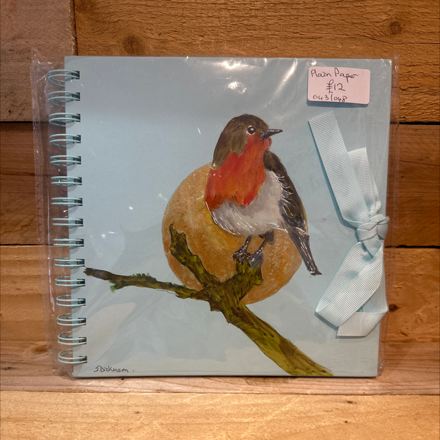 Hand Painted Robin Notebook 